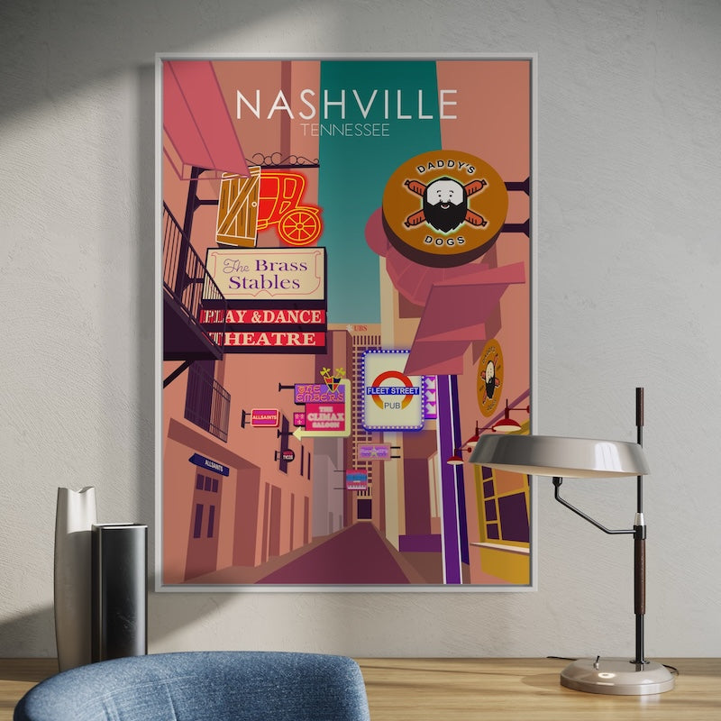Nashville Poster Pastel | Nashville Print | Nashville Wall Art