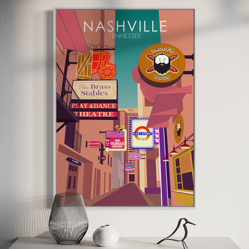 Nashville Poster Pastel | Nashville Print | Nashville Wall Art
