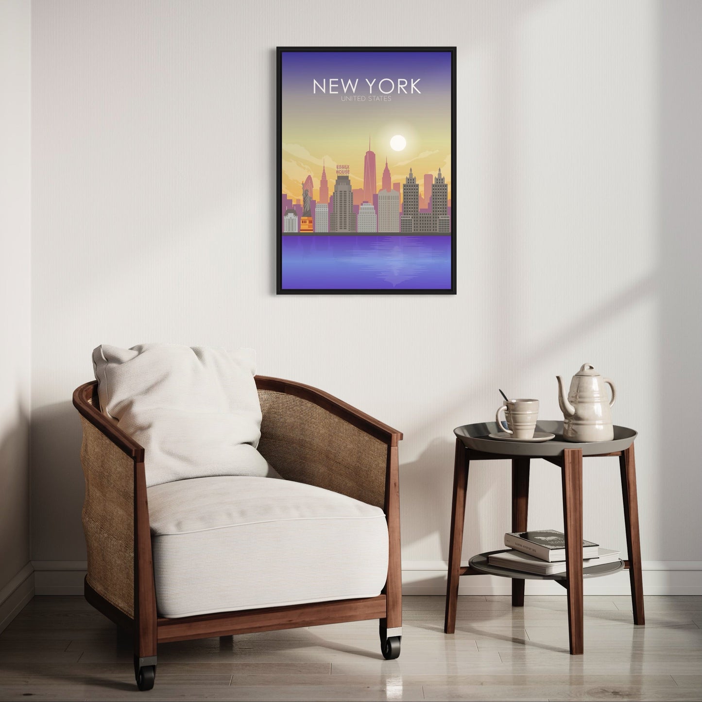 New York Poster | New York Wall Art | New York Sunset Print