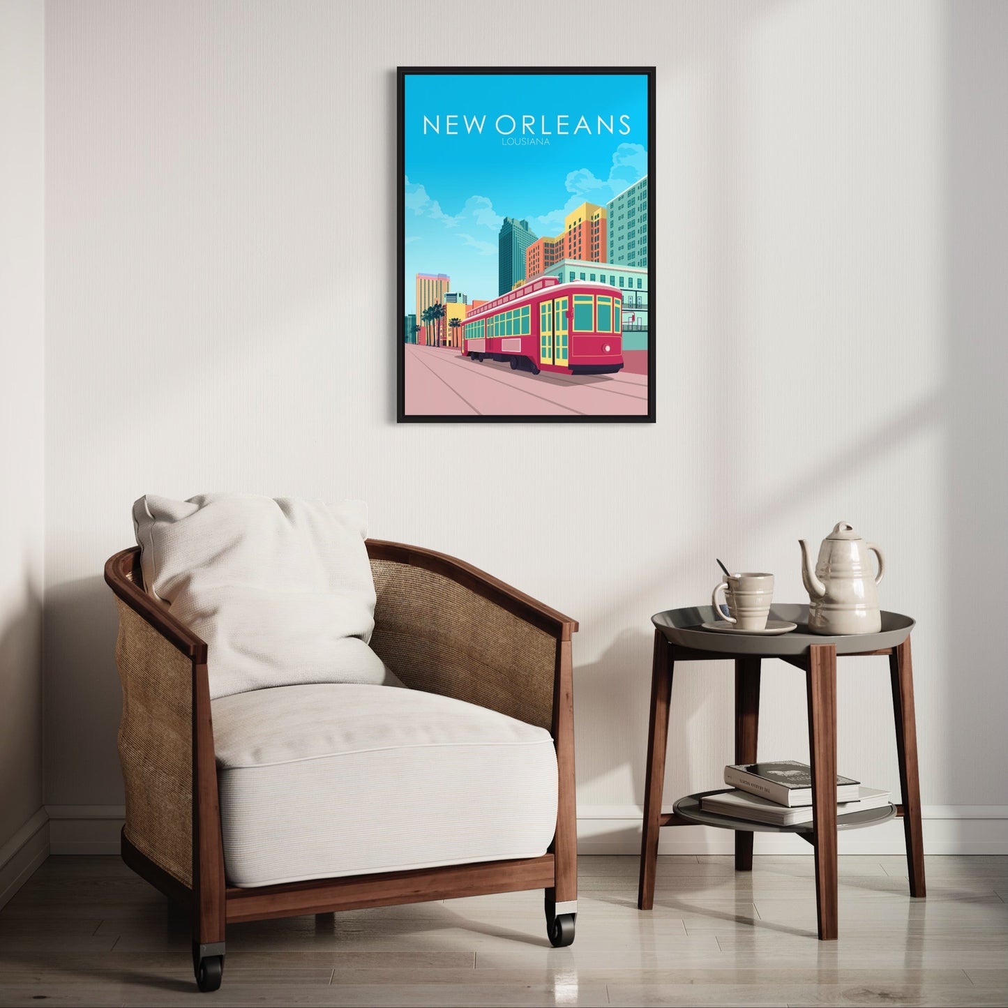 New Orleans Poster | New Orleans Wall Art | New Orleans Pastel Print