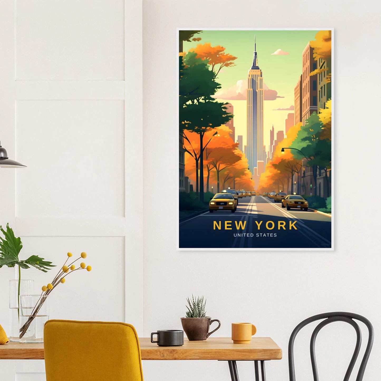 New York Poster Kitchen Mockup