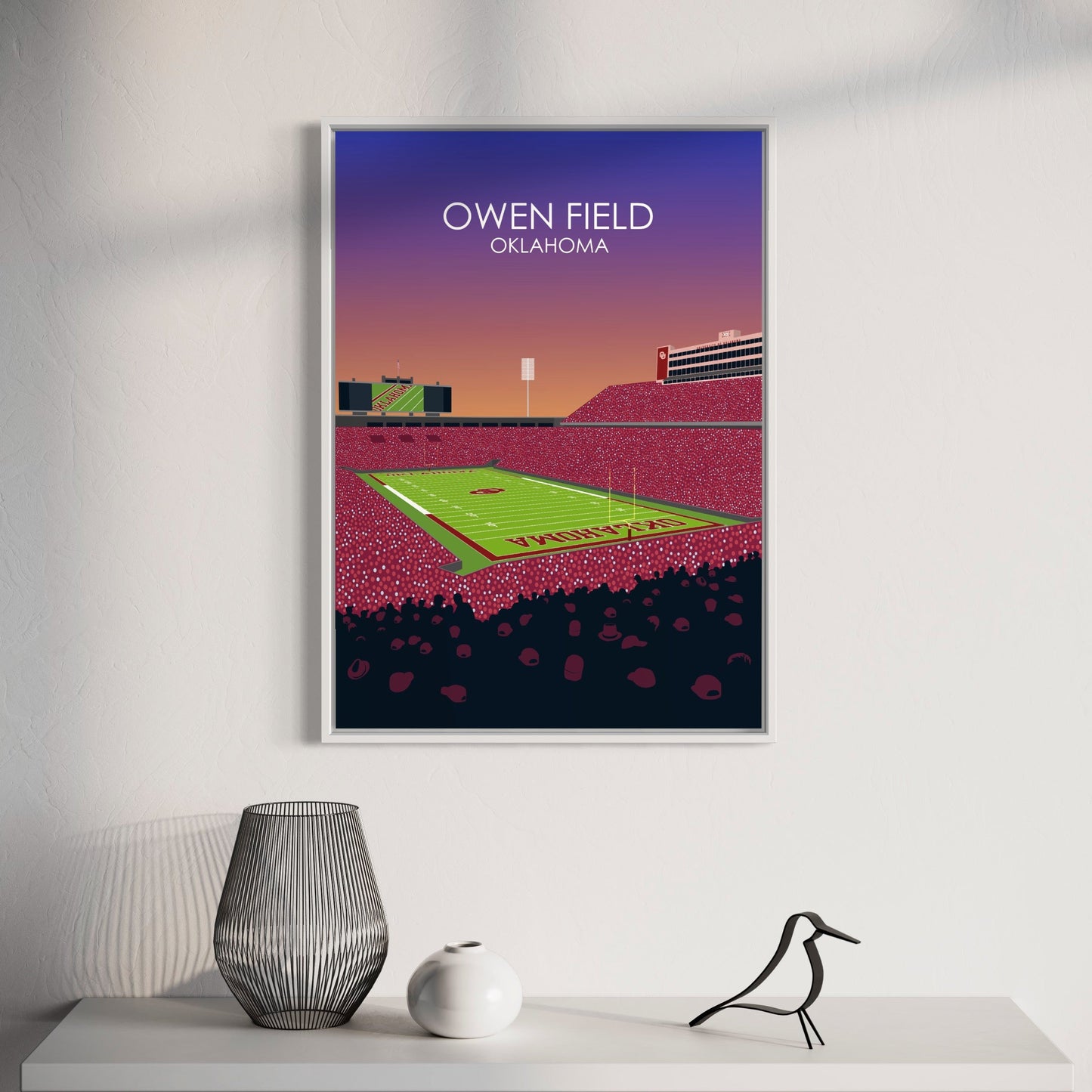 Owen Field - Gaylord Family - Oklahoma Memorial Stadium Print | University of Oklahoma Sooners College Football Stadium Print