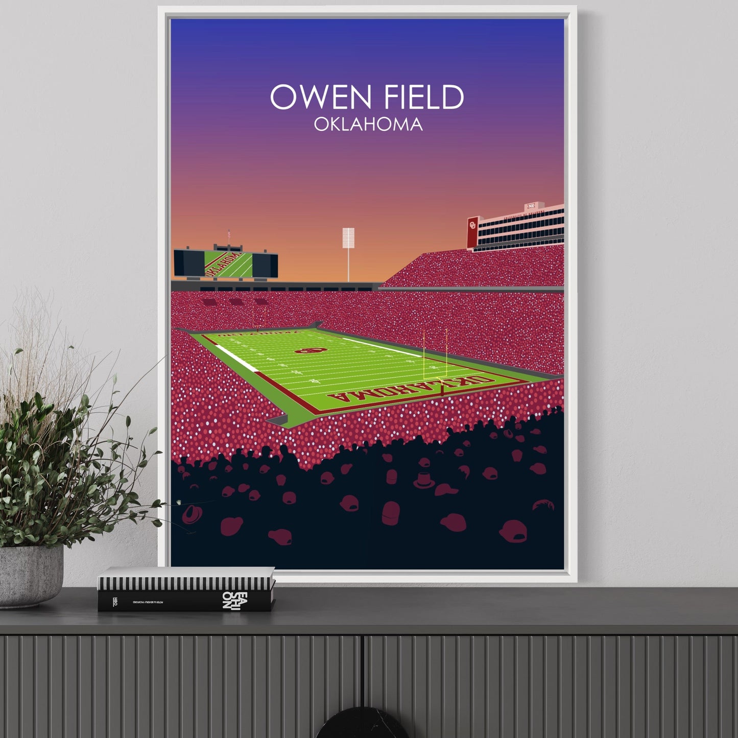 Owen Field - Gaylord Family - Oklahoma Memorial Stadium Print | University of Oklahoma Sooners College Football Stadium Print