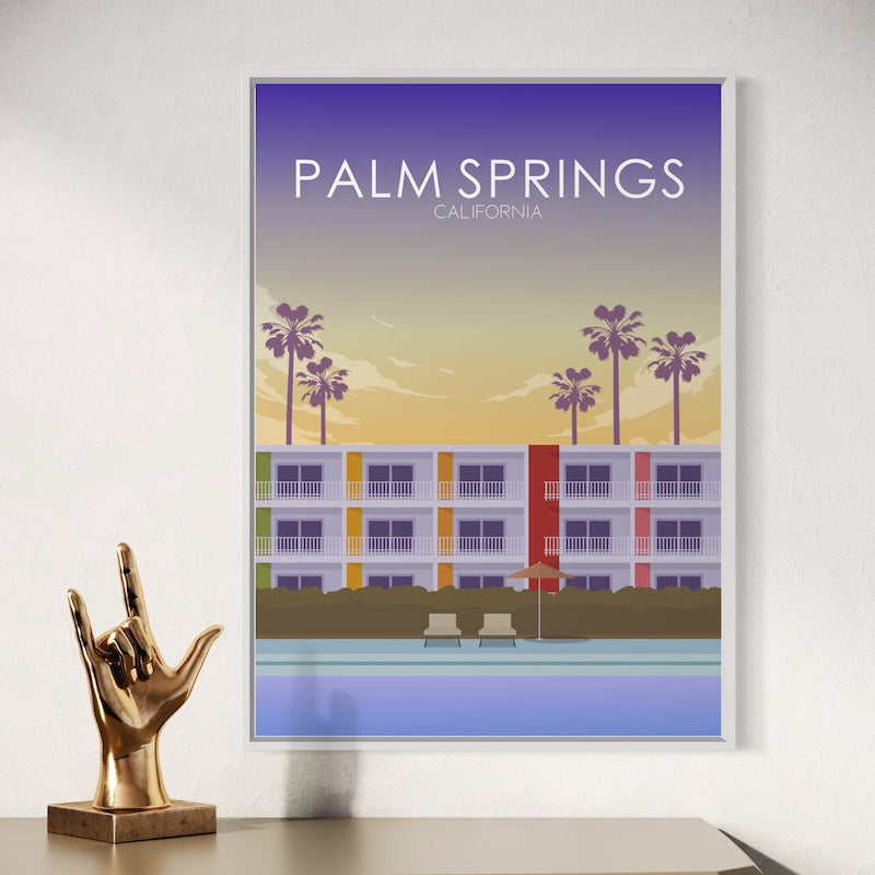Palm Springs Poster | Palm Springs Wall Art | Palm Springs Sunset Print