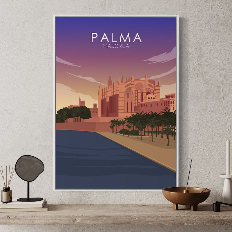 Palma, Majorca Sunset Poster | Palma, Majorca Print | Palma, Majorca Wall Art