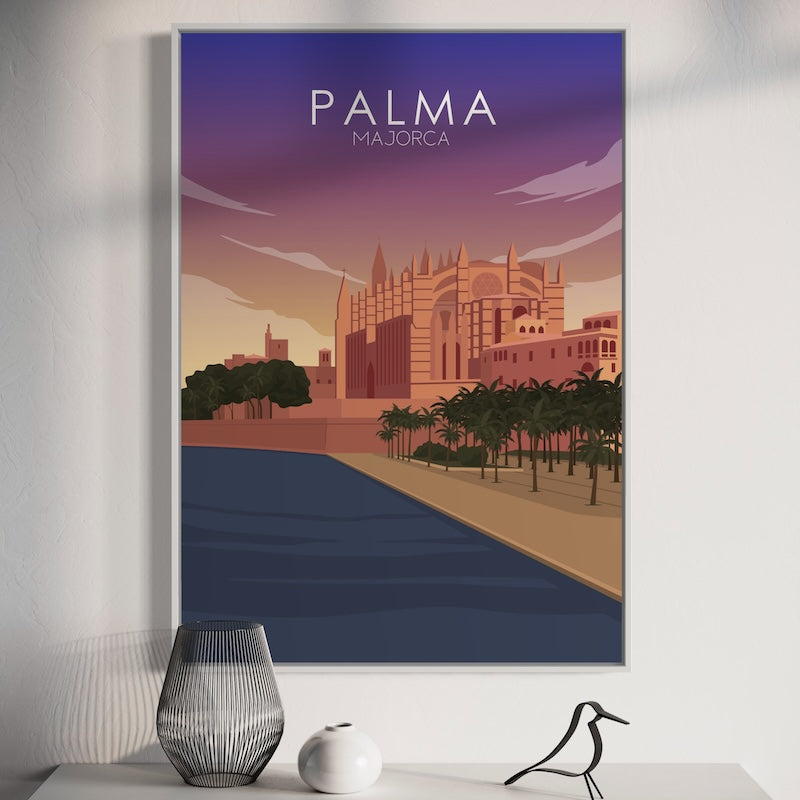 Palma, Majorca Sunset Poster | Palma, Majorca Print | Palma, Majorca Wall Art
