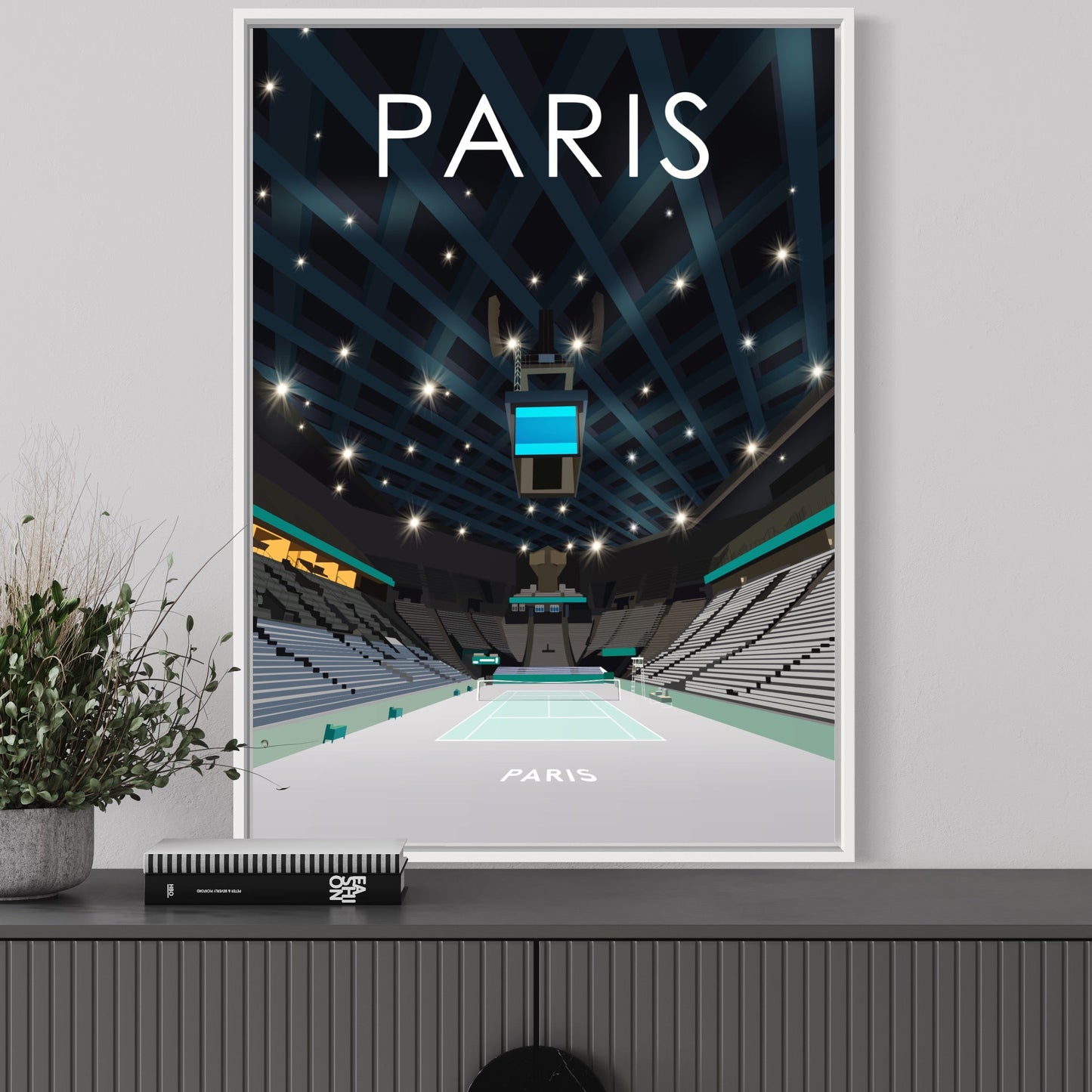 Paris Indoors ATP Masters Tennis Stadium Poster