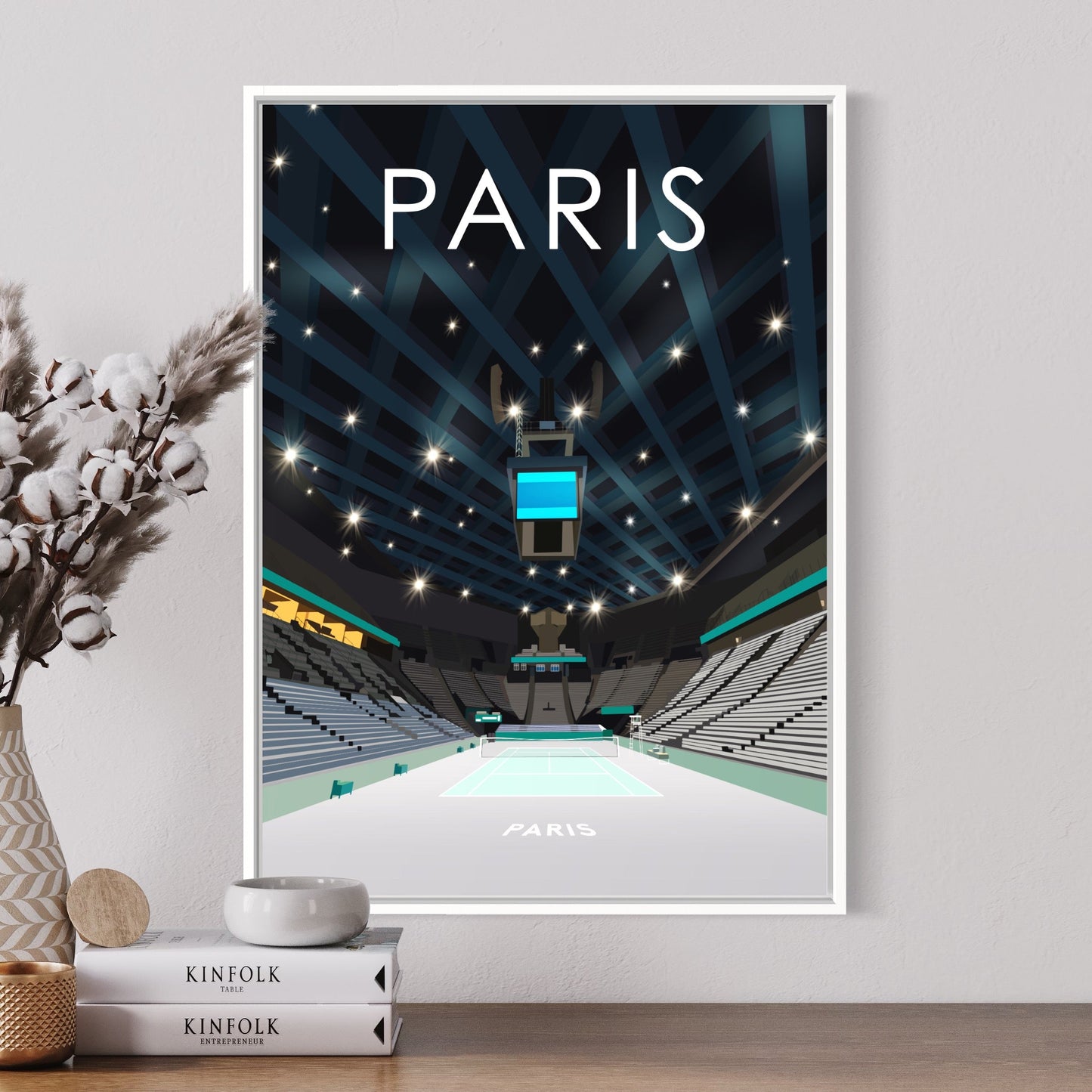 Paris Indoors ATP Masters Tennis Stadium Poster