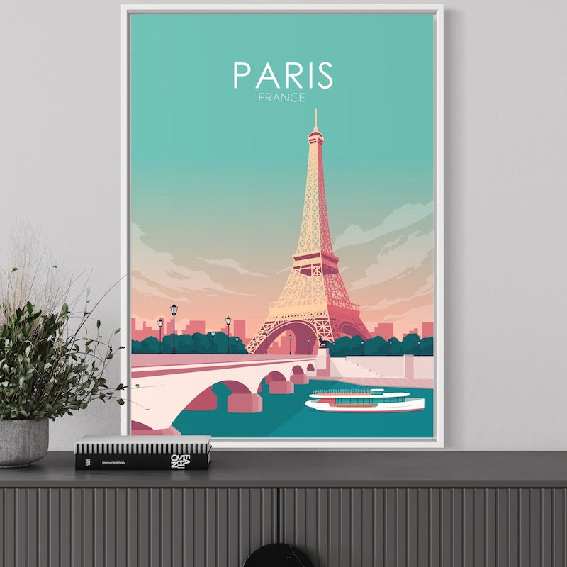 Paris Poster | Paris Wall Art | Paris Pastel Print