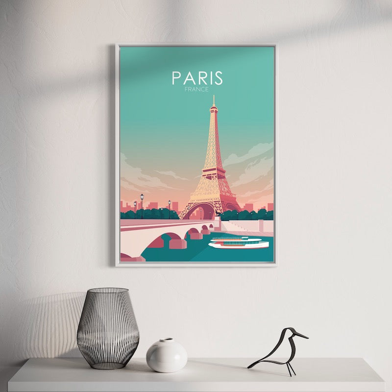 Paris Poster | Paris Wall Art | Paris Pastel Print