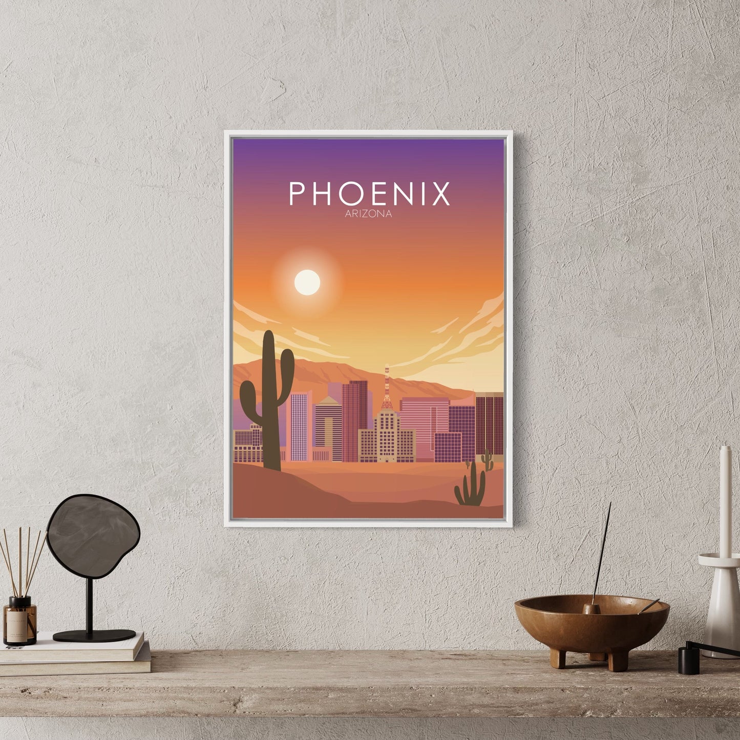 Phoenix Poster | Phoenix Wall Art | Phoenix Sunset Print