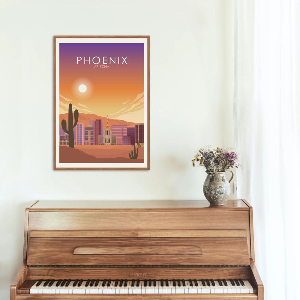 Phoenix Poster | Phoenix Wall Art | Phoenix Sunset Print