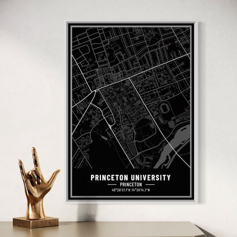 Princeton University Map Poster | Princeton University Map Wall Art | Princeton University Map Print