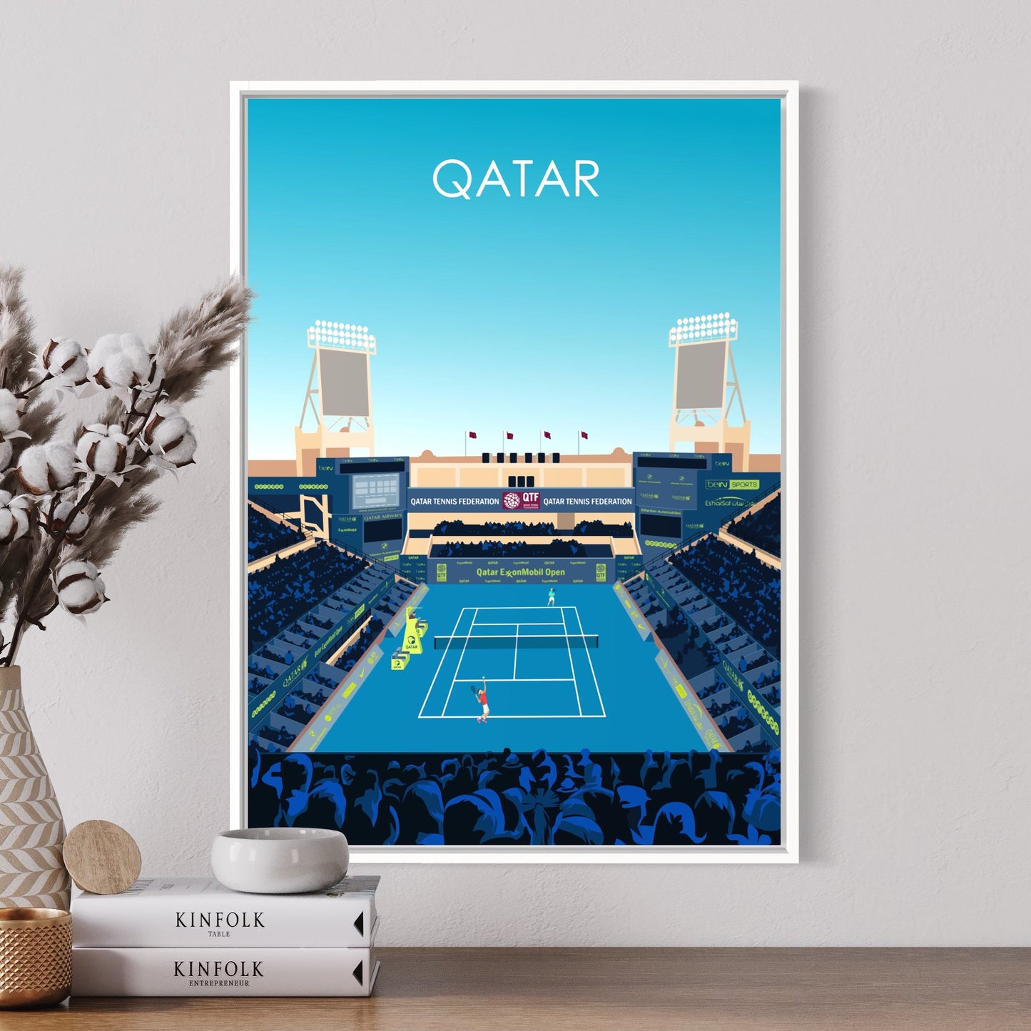 Qatar Open Tennis Poster