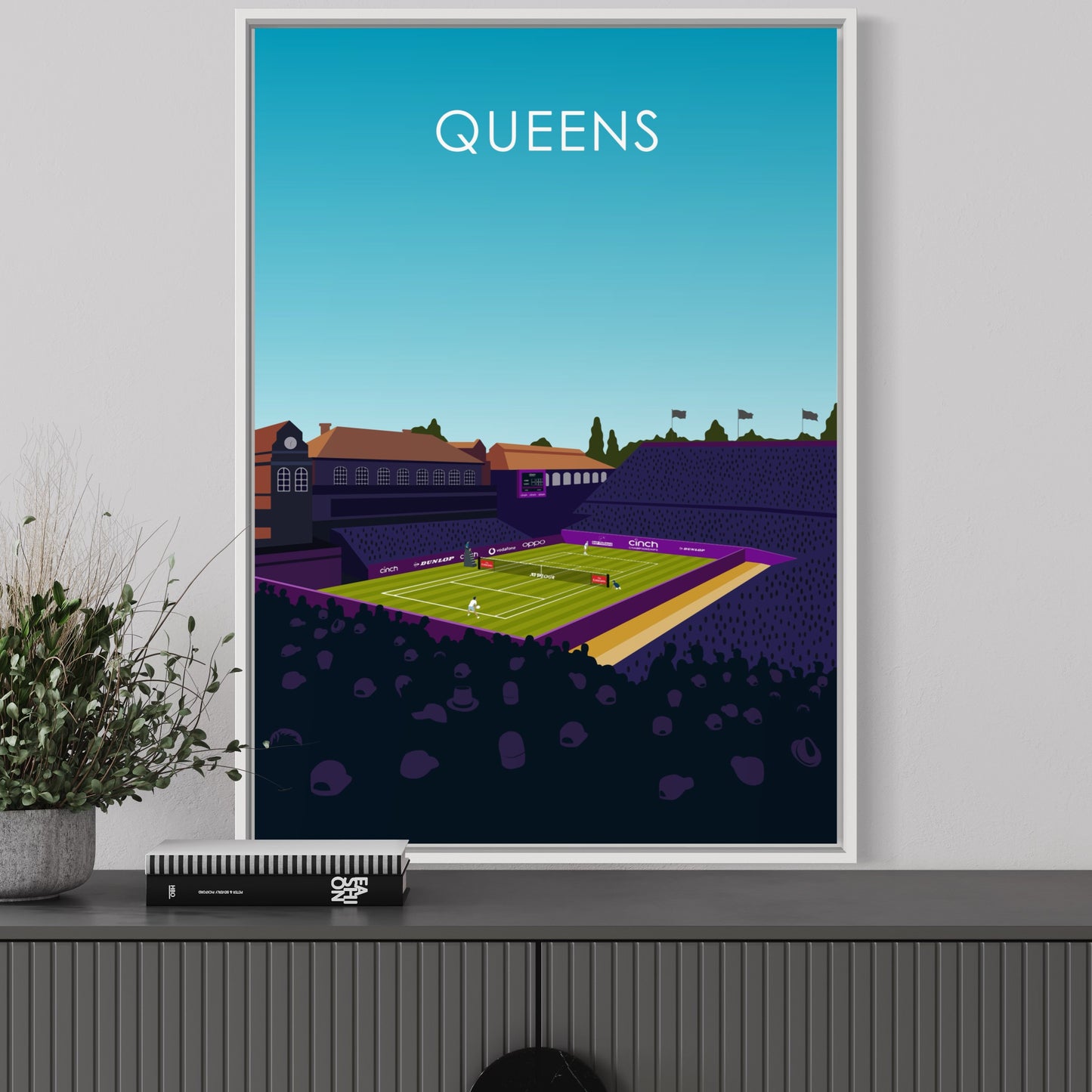 Queens Club Centre Court Cinch Championships Tennis Poster