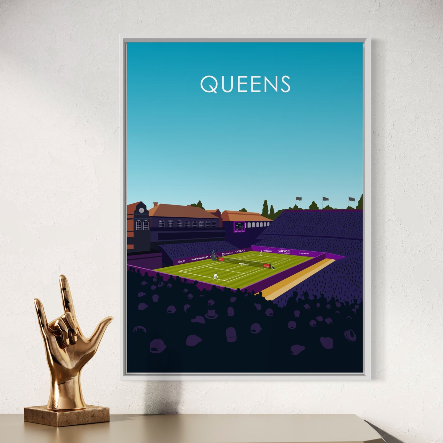 Queens Club Centre Court Cinch Championships Tennis Poster