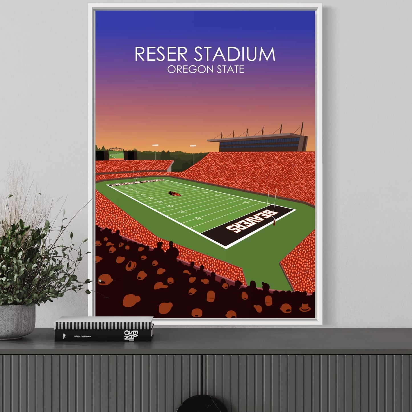 Reser Stadium Poster | University of Oregon State Beavers College Football Stadium Print
