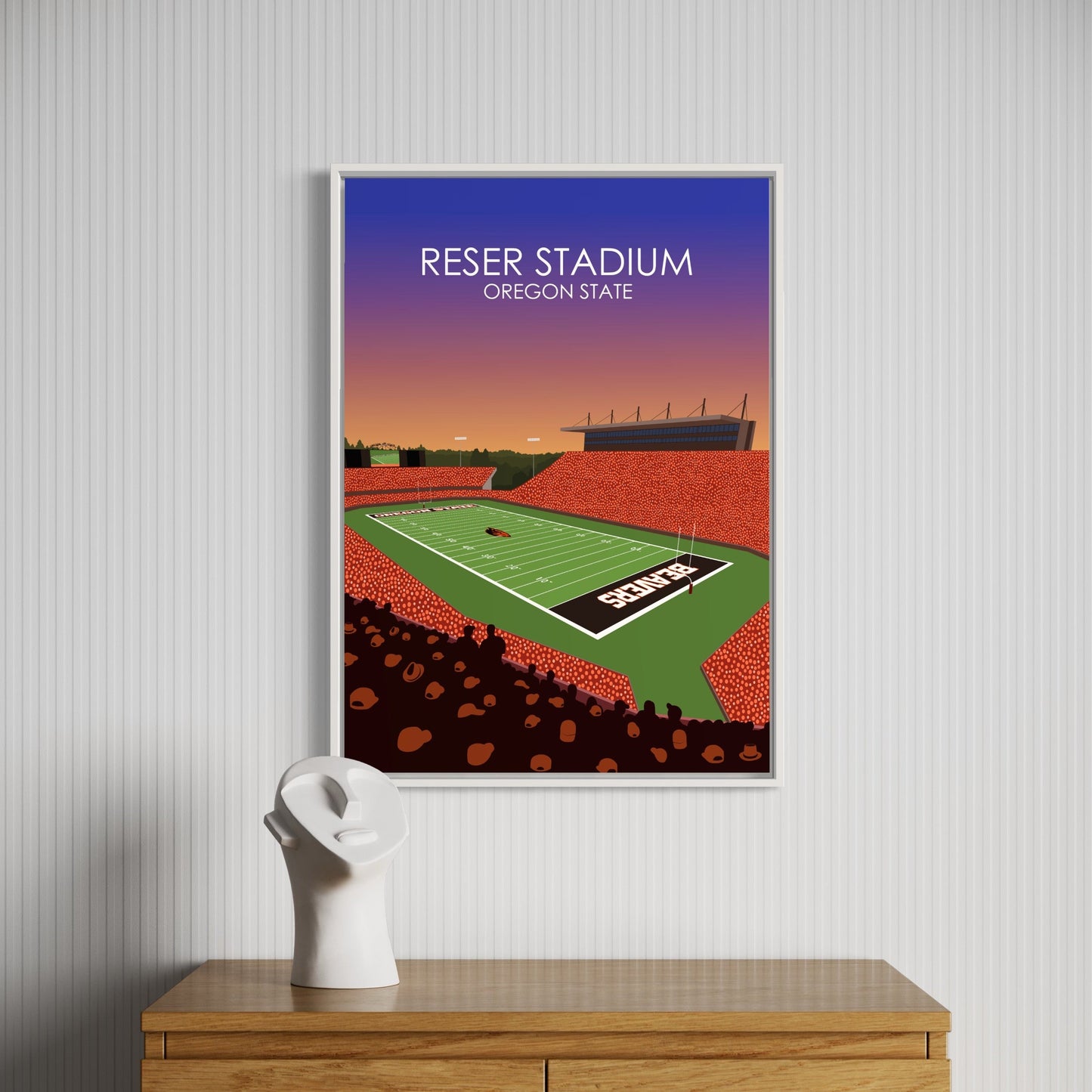 Reser Stadium Poster | University of Oregon State Beavers College Football Stadium Print