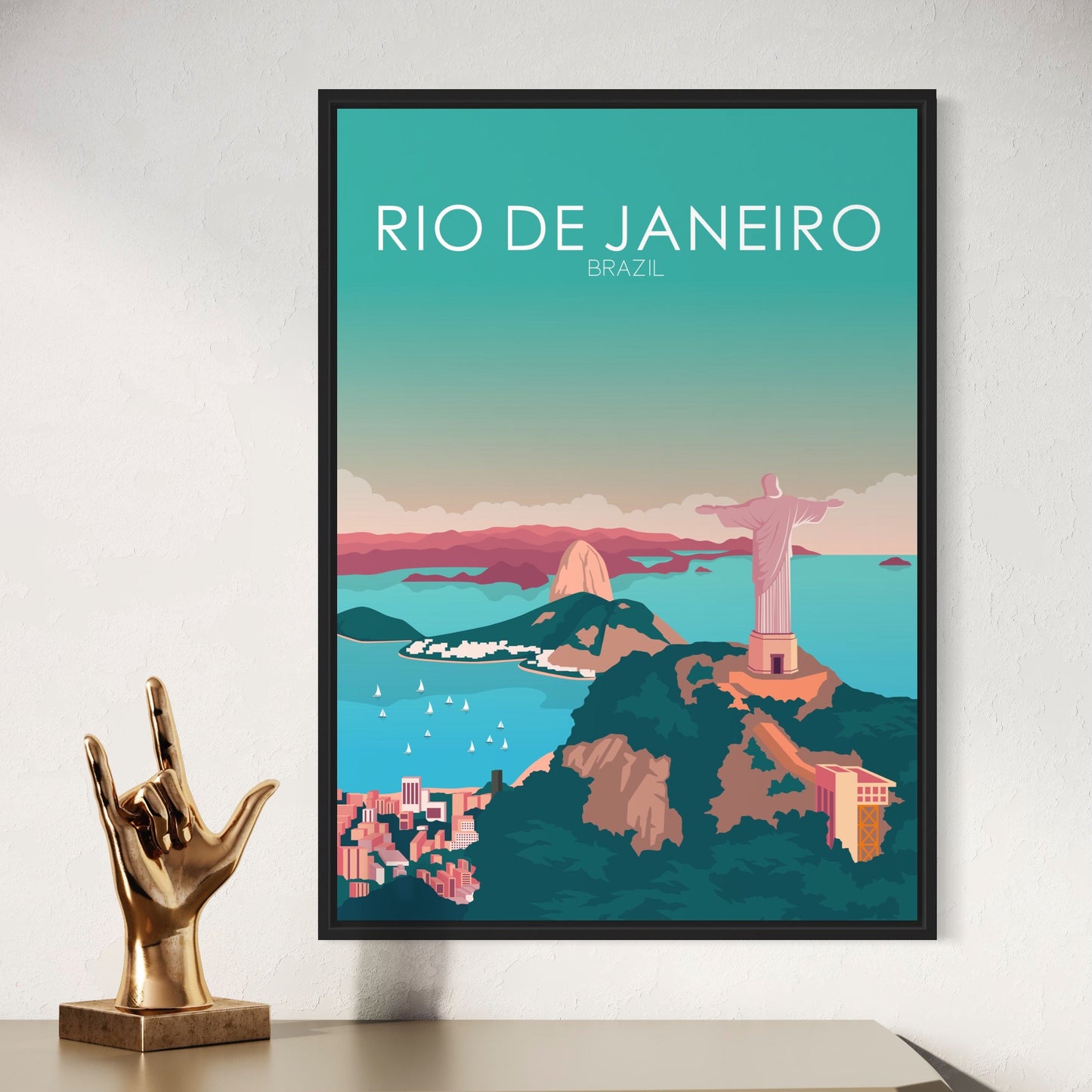 Rio De Janeiro Poster | Rio De Janeiro Wall Art | Rio De Janeiro Pastel Print