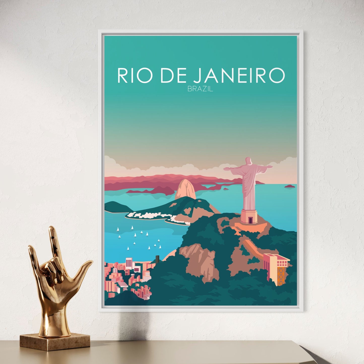 Rio De Janeiro Poster | Rio De Janeiro Wall Art | Rio De Janeiro Pastel Print