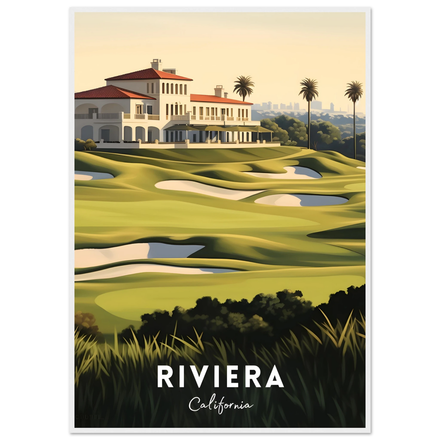 Riviera Golf Poster