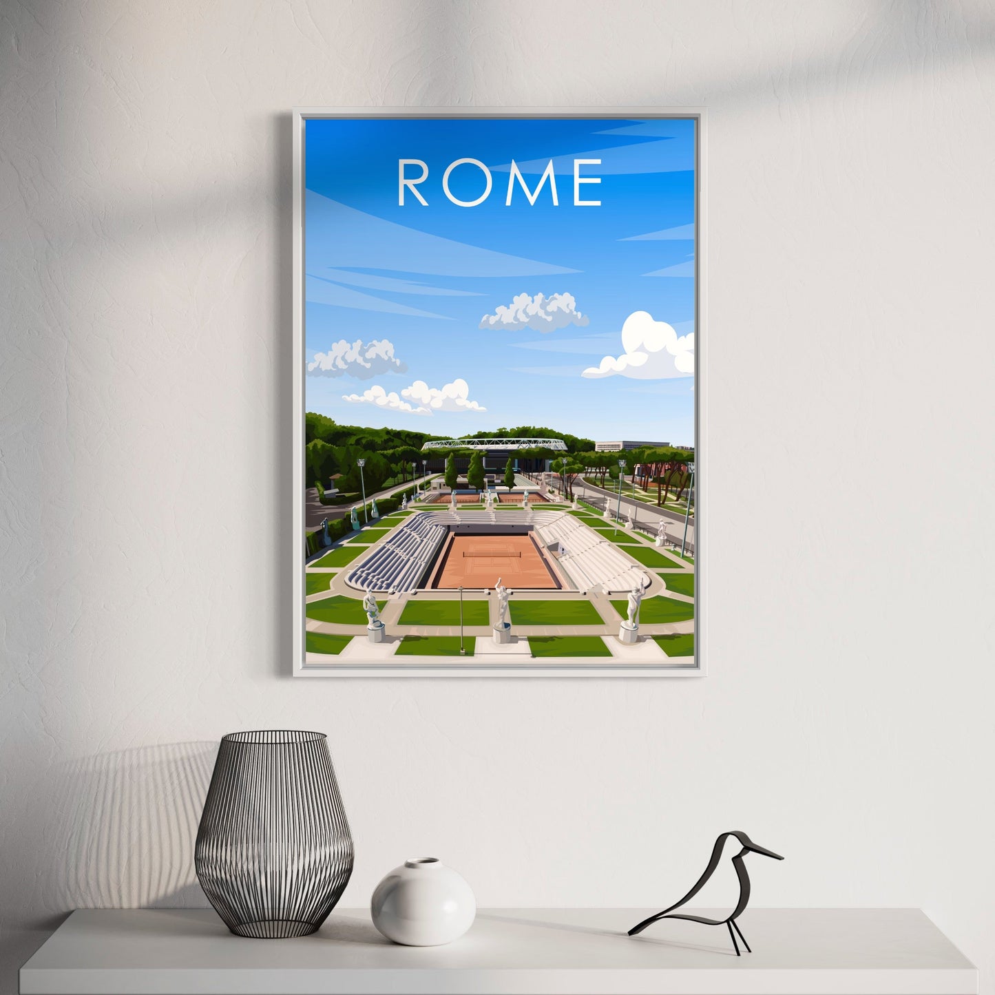 Rome ATP/WTA Masters Pietrangeli Tennis Stadium Poster