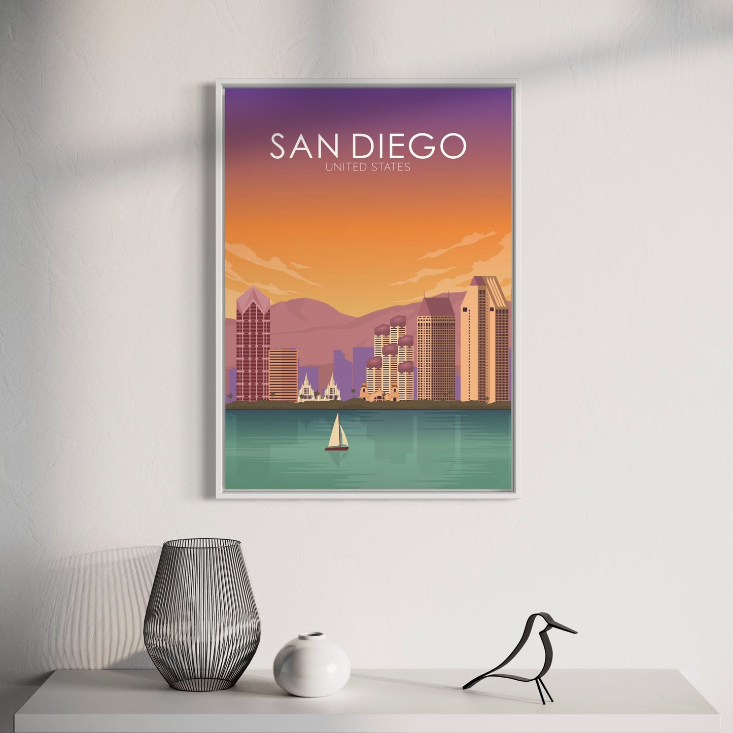 San Diego Poster | San Diego Wall Art | San Diego Sunset Print