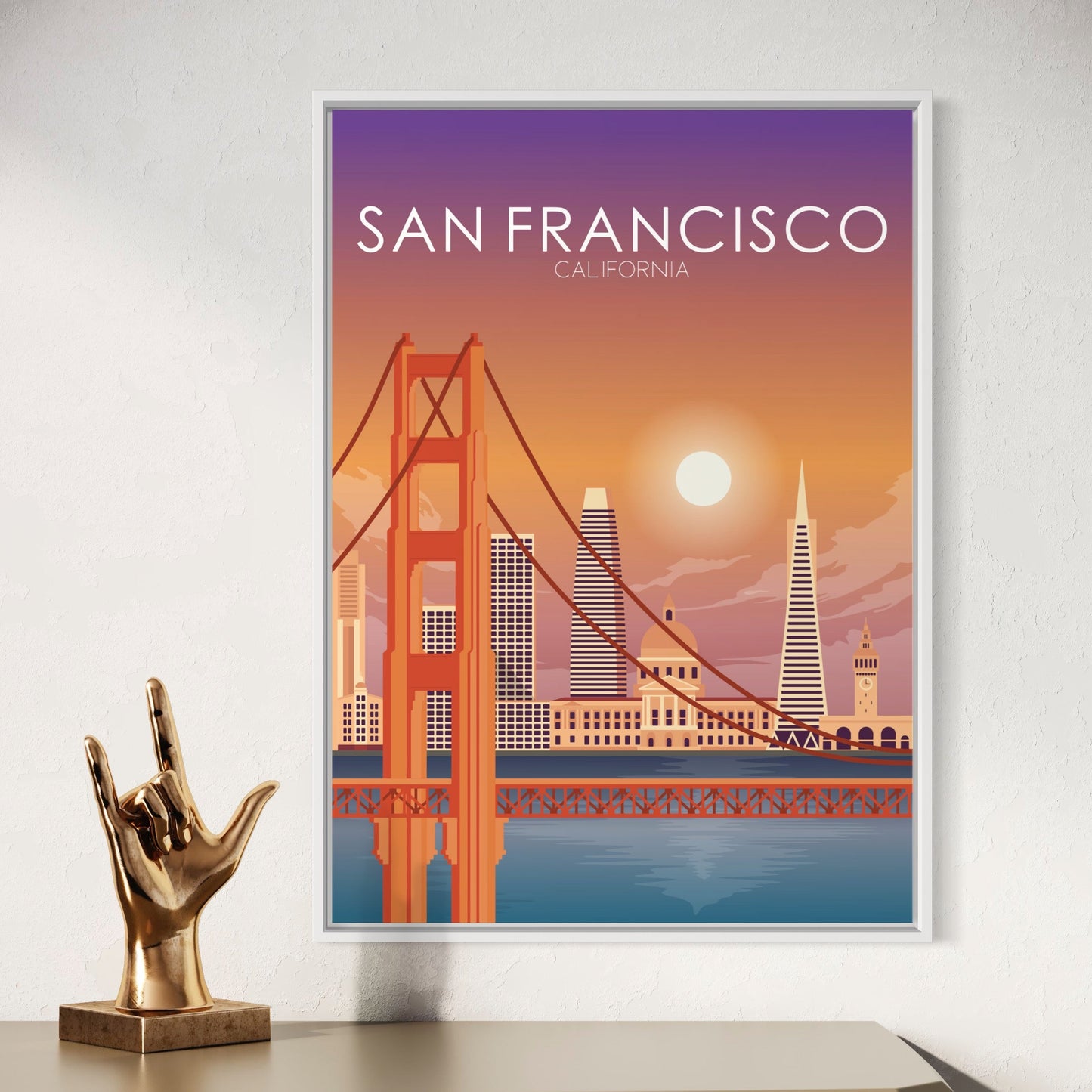 San Francisco Poster | San Francisco Wall Art | San Francisco Sunset Print