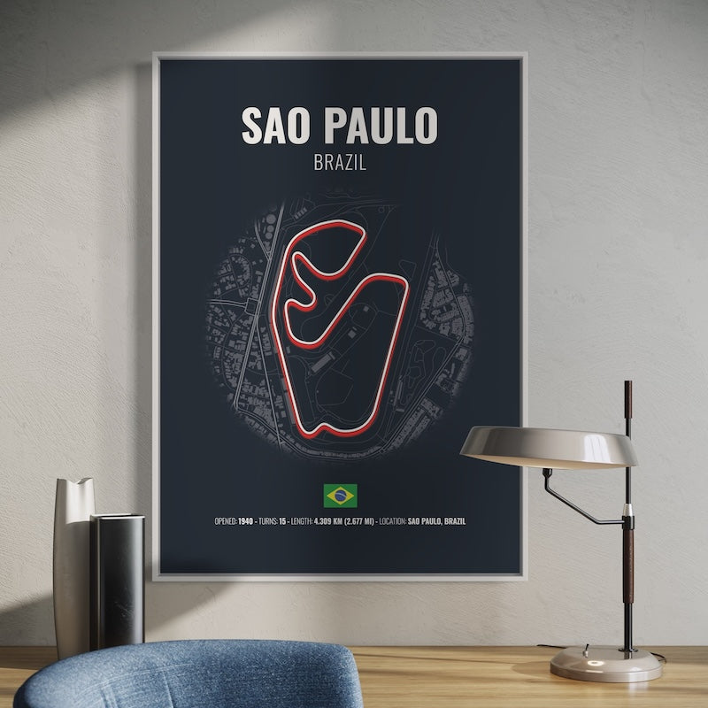 Sao Paulo Formula 1 Poster | Sao Paulo Formula 1 Print | Sao Paulo Formula 1 Wall Art