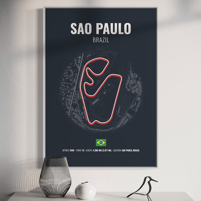 Sao Paulo Formula 1 Poster | Sao Paulo Formula 1 Print | Sao Paulo Formula 1 Wall Art