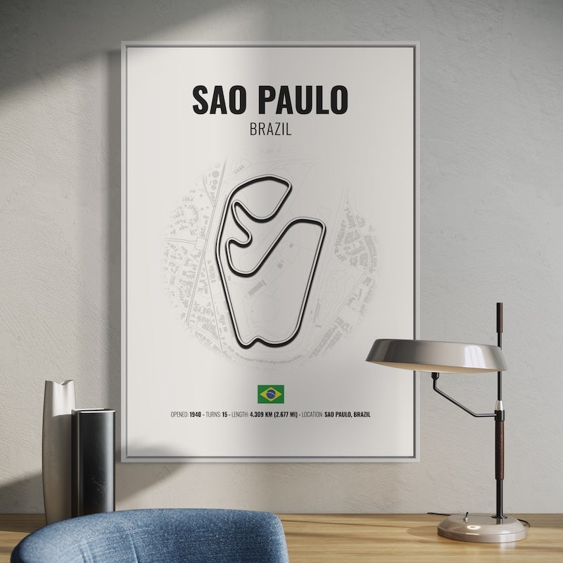 Sao Paulo Formula 1 Poster | Sao Paulo Formula 1 Print | Sao Paulo Formula 1 Wall Art