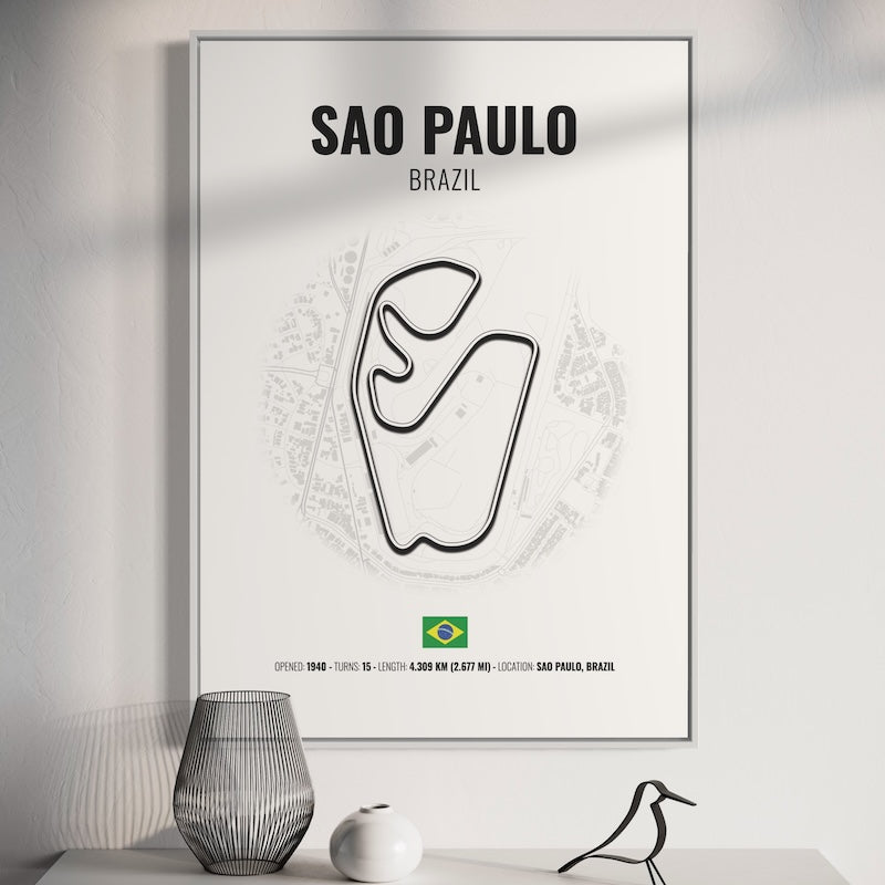 Sao Paulo Formula 1 Poster | Sao Paulo Formula 1 Print | Sao Paulo Formula 1 Wall Art