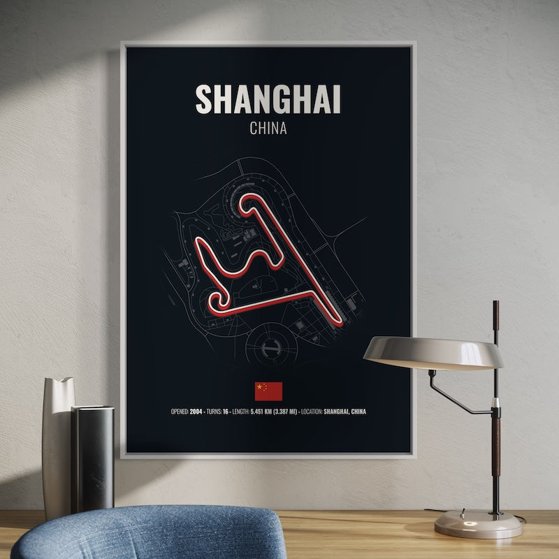 Shanghai F1 Grand Prix Poster | Shanghai F1 Grand Prix Print | Shanghai F1 Grand Prix Wall Art
