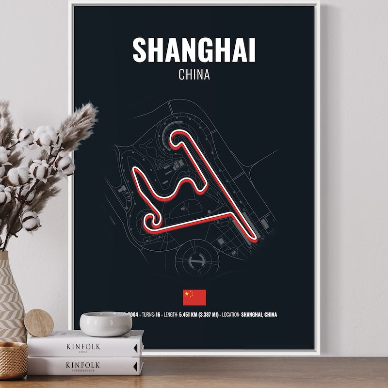 Shanghai F1 Grand Prix Poster | Shanghai F1 Grand Prix Print | Shanghai F1 Grand Prix Wall Art