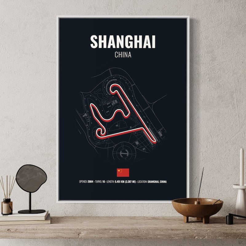 Shanghai F1 Grand Prix Poster | Shanghai F1 Grand Prix Print | Shanghai F1 Grand Prix Wall Art