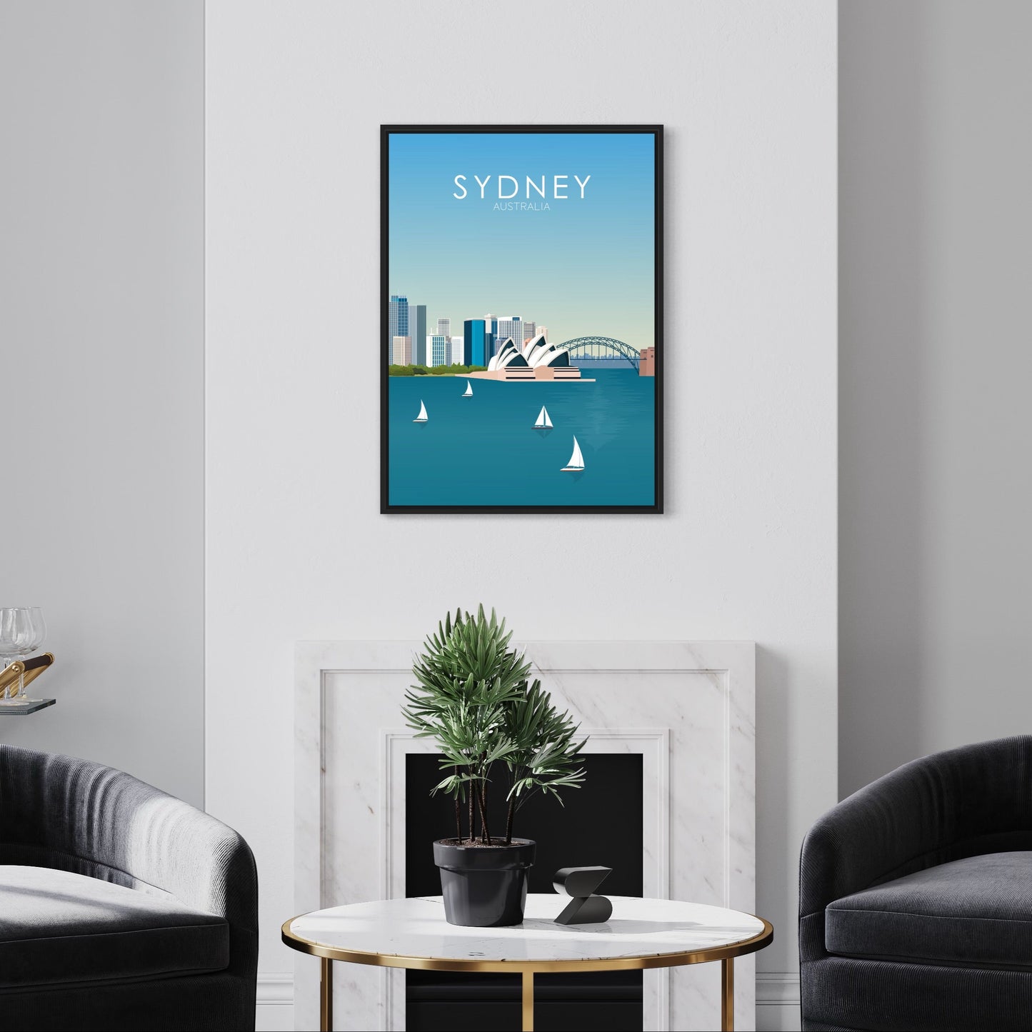 Sydney Poster | Sydney Wall Art | Sydney Daytime Print