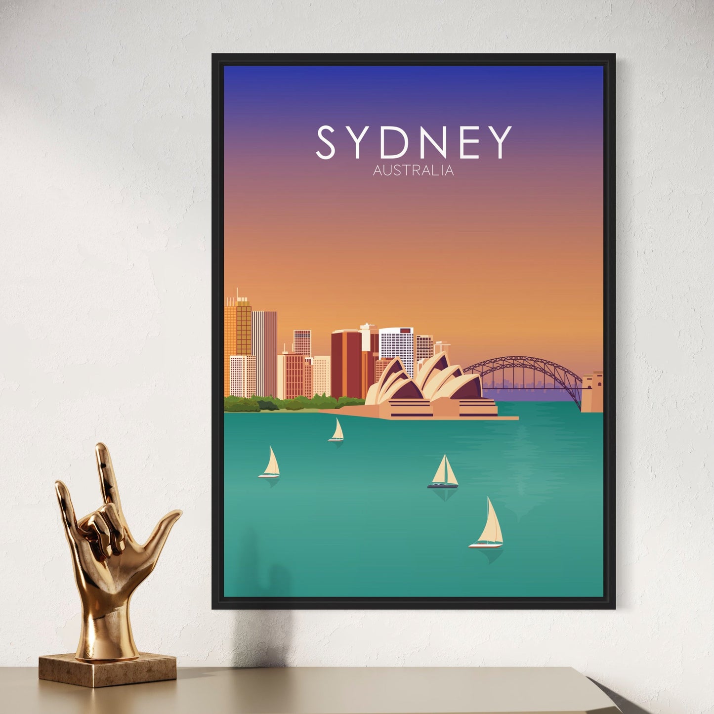 Sydney Poster | Sydney Wall Art | Sydney Sunset Print