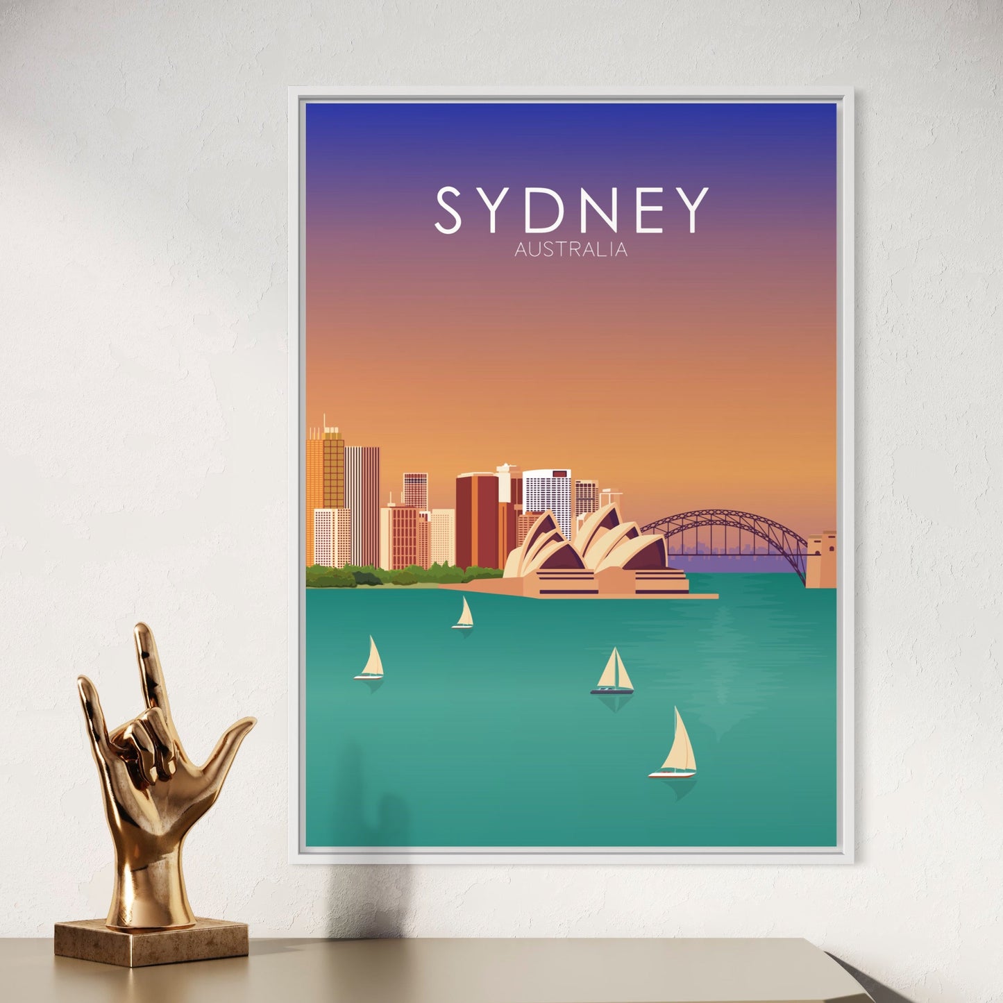 Sydney Poster | Sydney Wall Art | Sydney Sunset Print