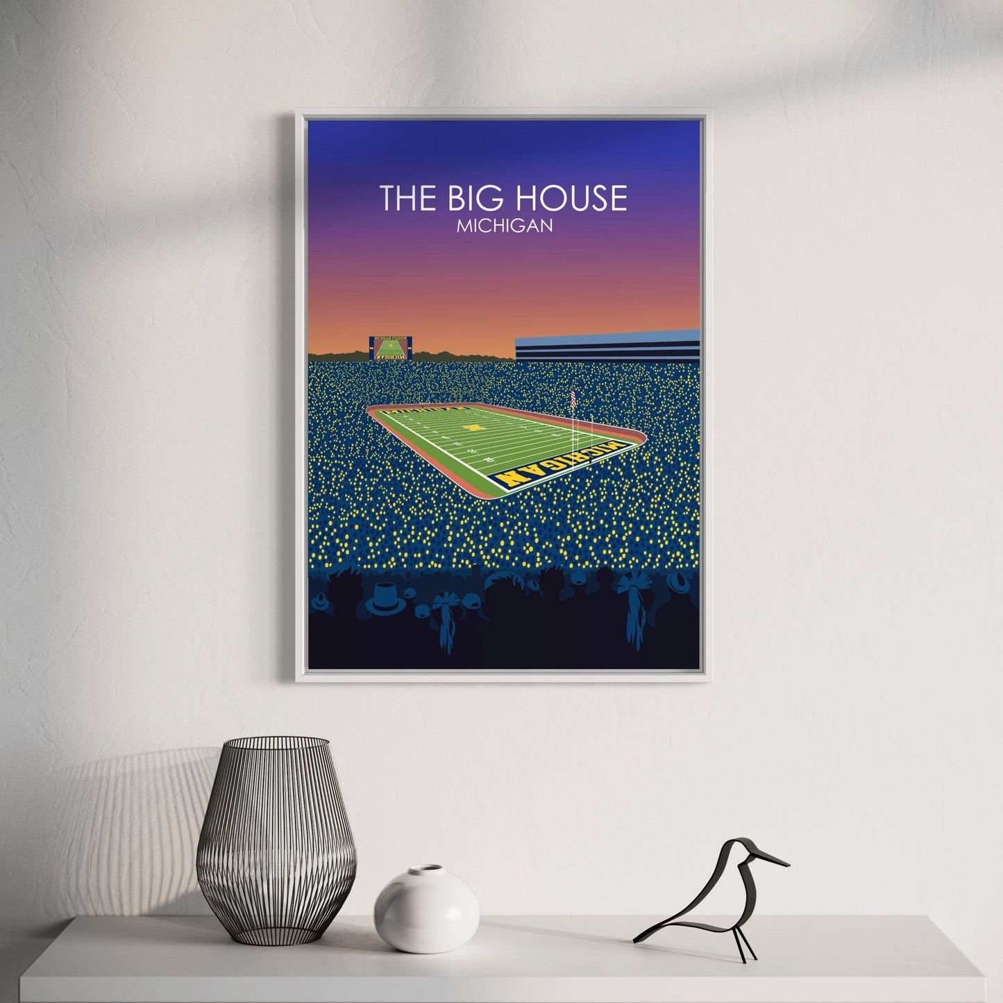The Big House Poster | University of Michigan College Football Stadium Print
