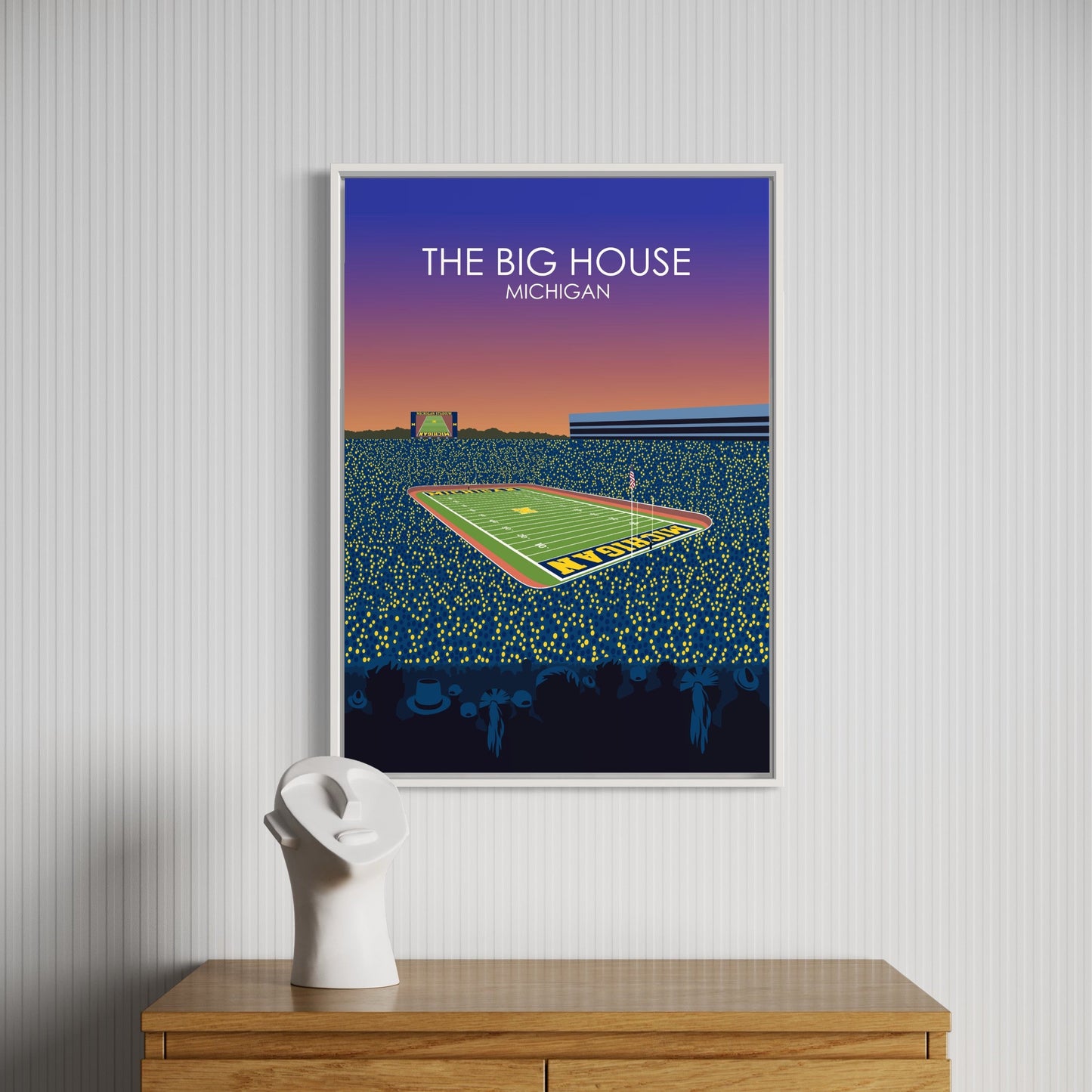 The Big House Poster | University of Michigan College Football Stadium Print
