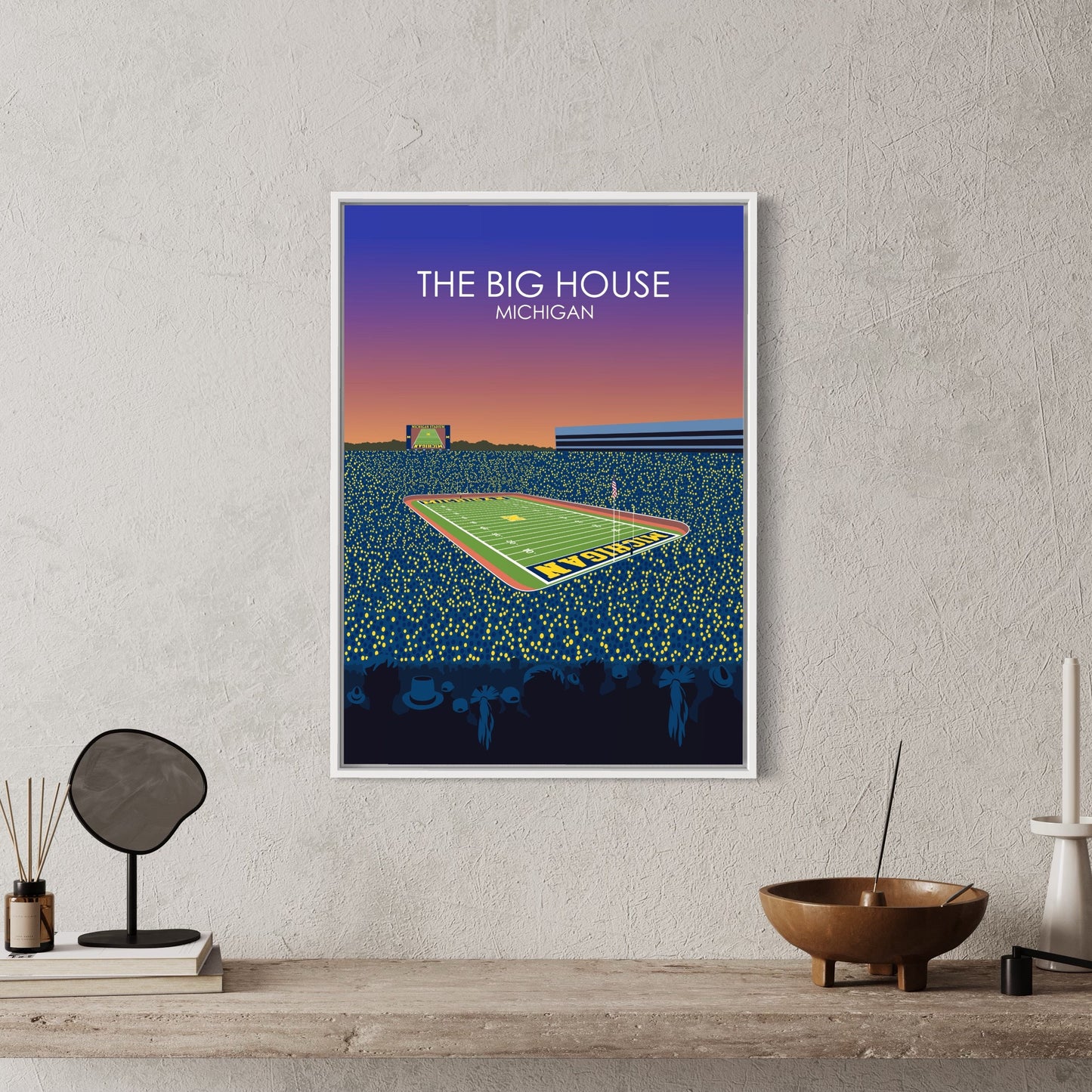 The Big House Poster | University of Michigan College Football Stadium Print