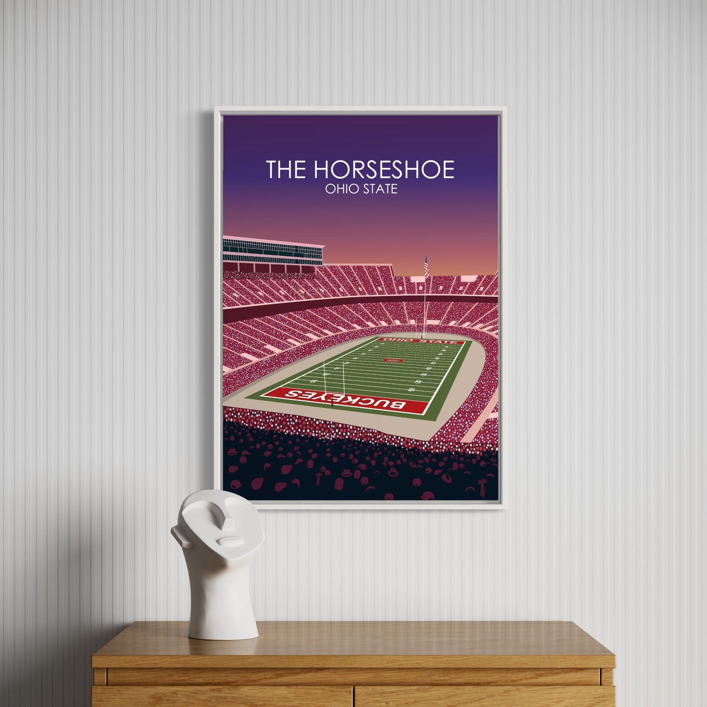 The Horseshoe Poster | University of Ohio State College Football Stadium Print