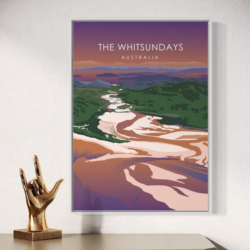 The Whitsundays Poster | The Whitsundays Print | The Whitsundays Sunset Wall Art
