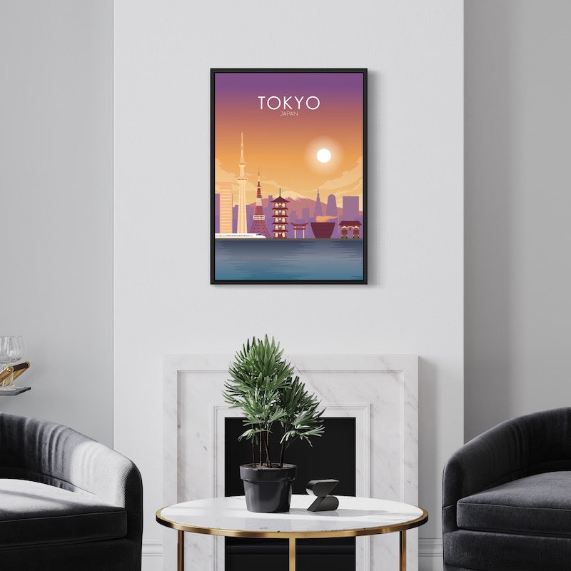 Tokyo Poster | Tokyo Wall Art | Tokyo Sunset Print