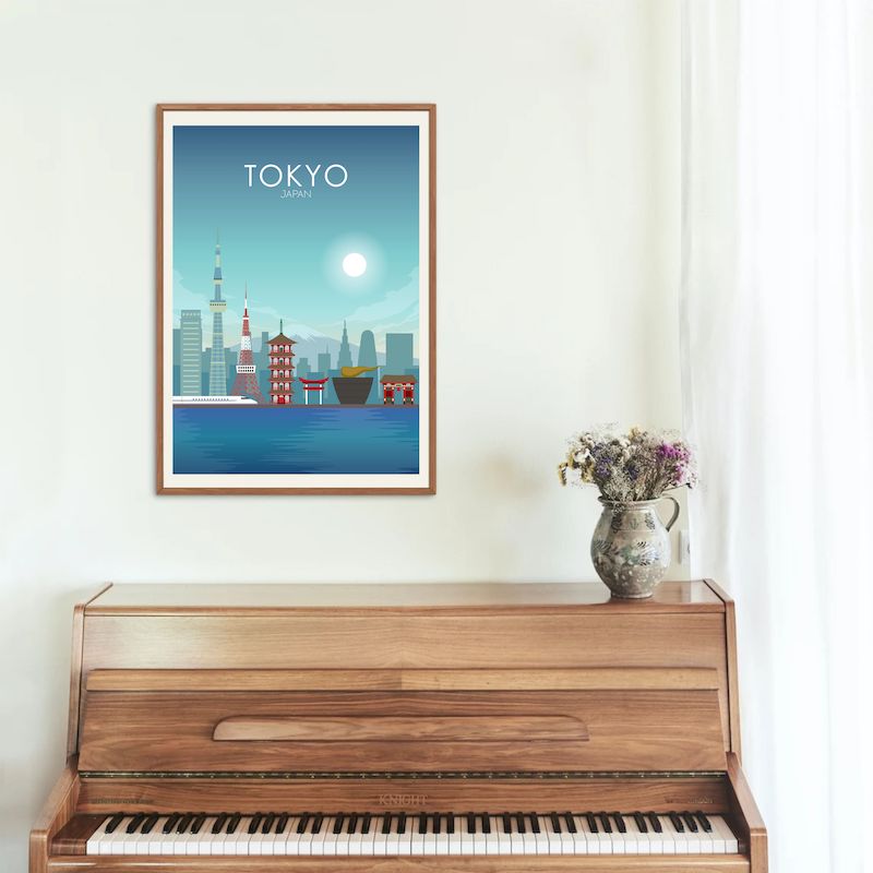 Tokyo Poster | Tokyo Wall Art | Tokyo Daytime Print