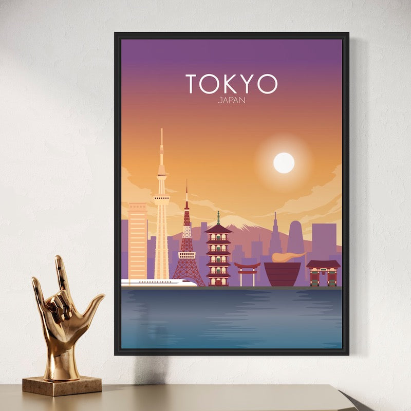 Tokyo Poster | Tokyo Wall Art | Tokyo Sunset Print