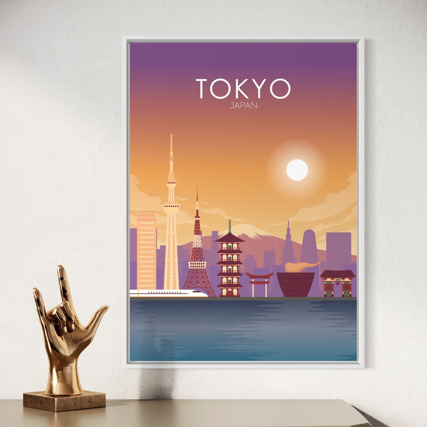 Tokyo Poster | Tokyo Wall Art | Tokyo Sunset Print