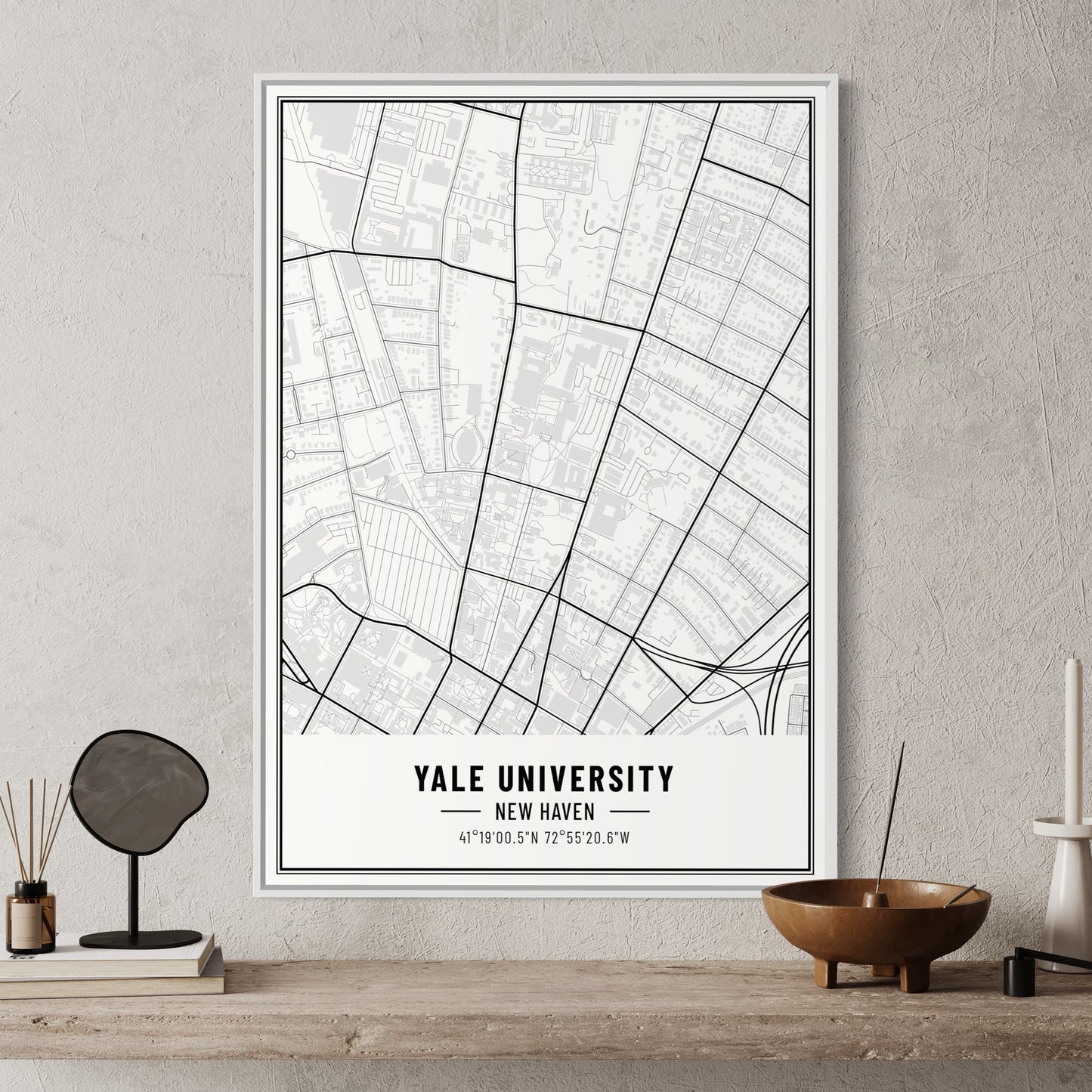 Yale Map Poster | Yale Map Wall Art | Yale Map Print