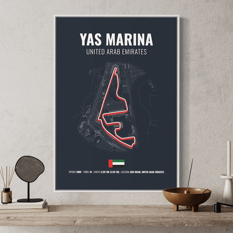 Yas Marina Formula 1 Poster | Yas Marina Formula 1 Print | Yas Marina Formula 1 Wall Art