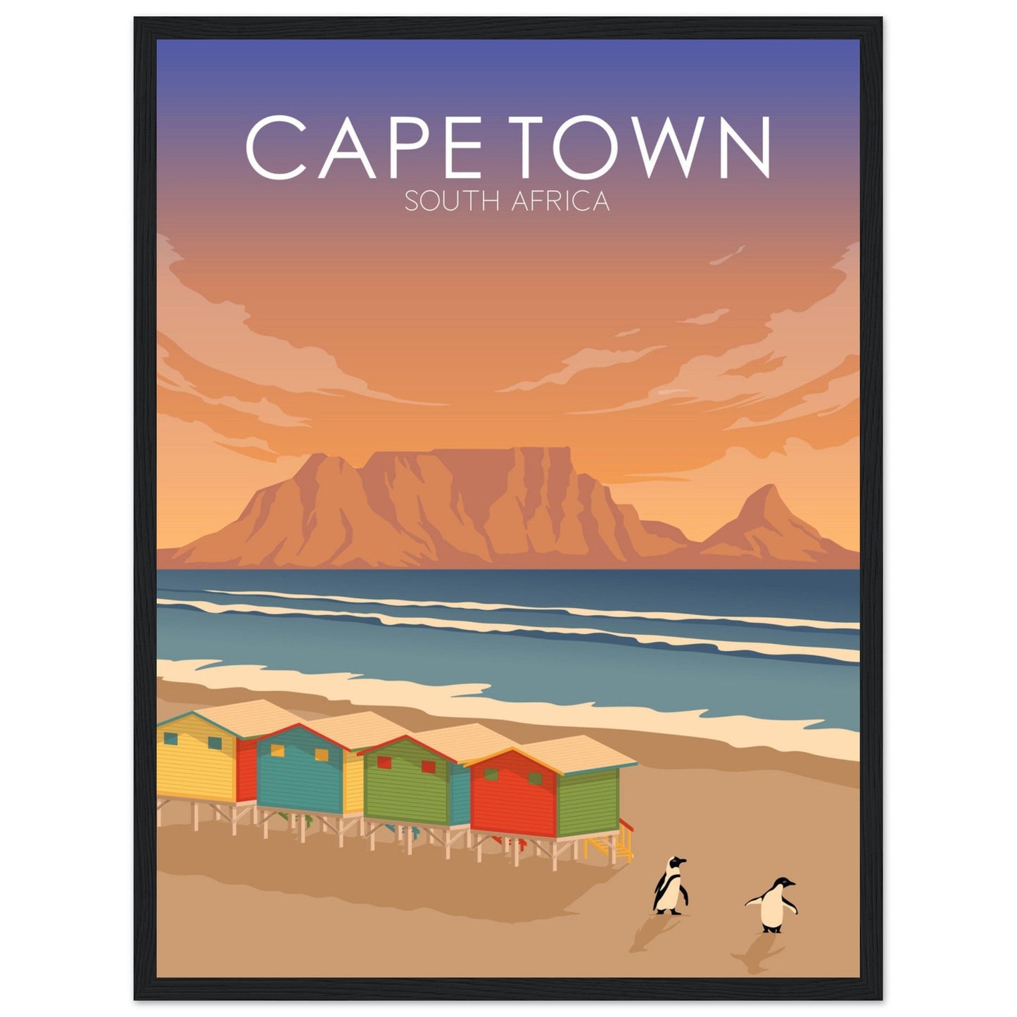 Cape Town Poster | Cape Town Wall Art | Cape Town Sunset Print